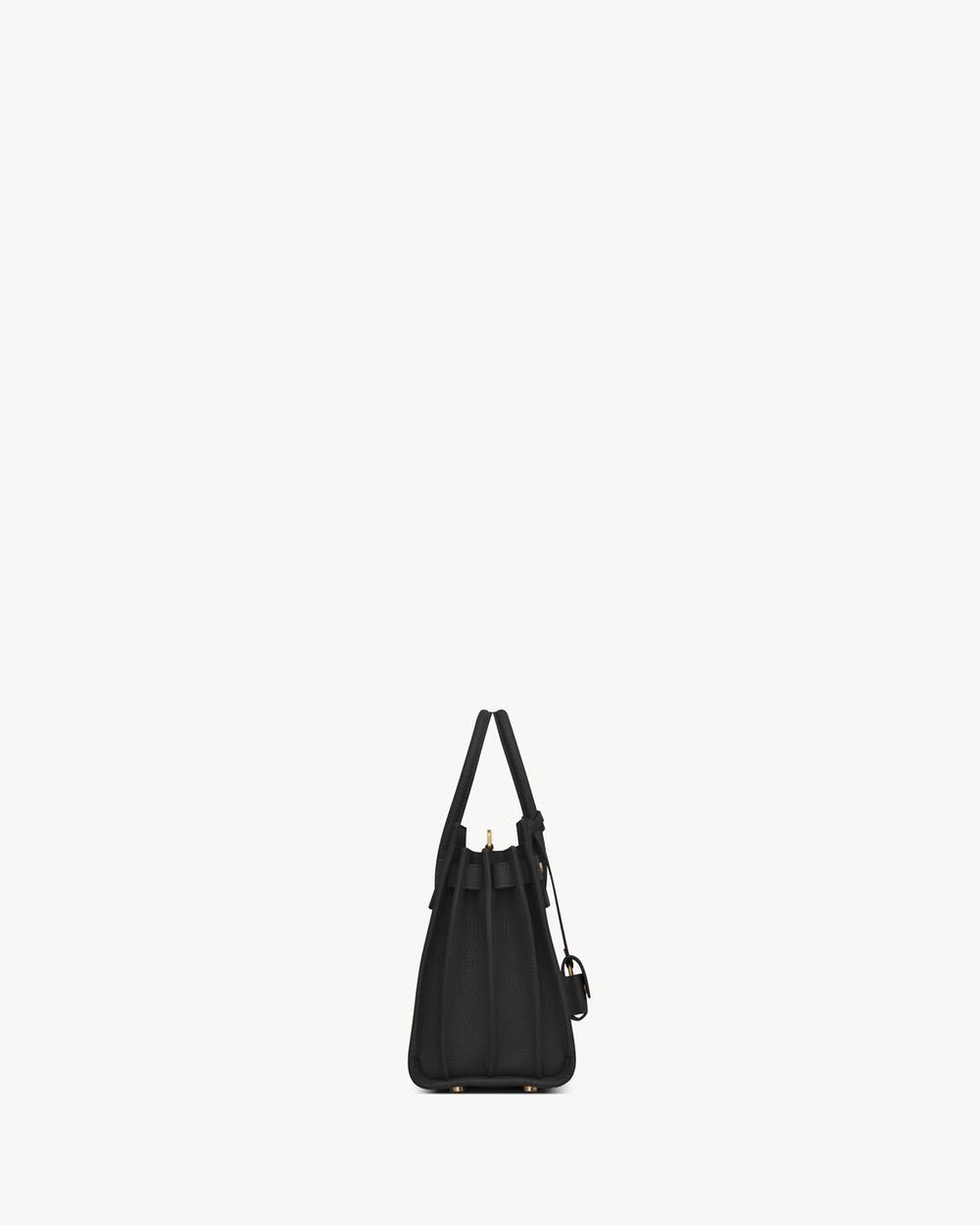 SAINT LAURENT Women sac de jour in supple grained leather - nano BLACK 717449DTI0W1000