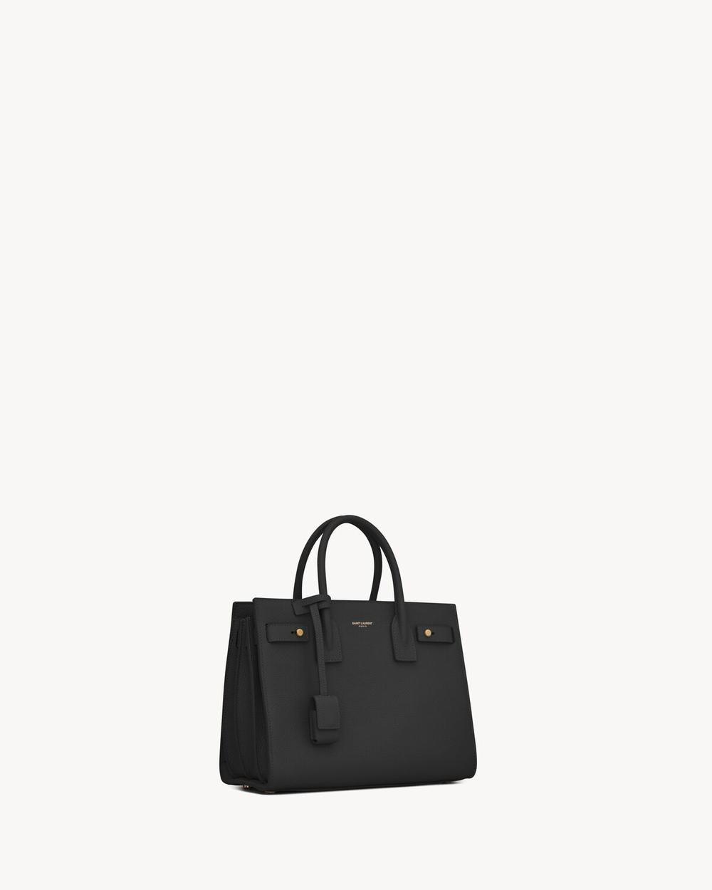 SAINT LAURENT Women sac de jour in supple grained leather - nano BLACK 717449DTI0W1000