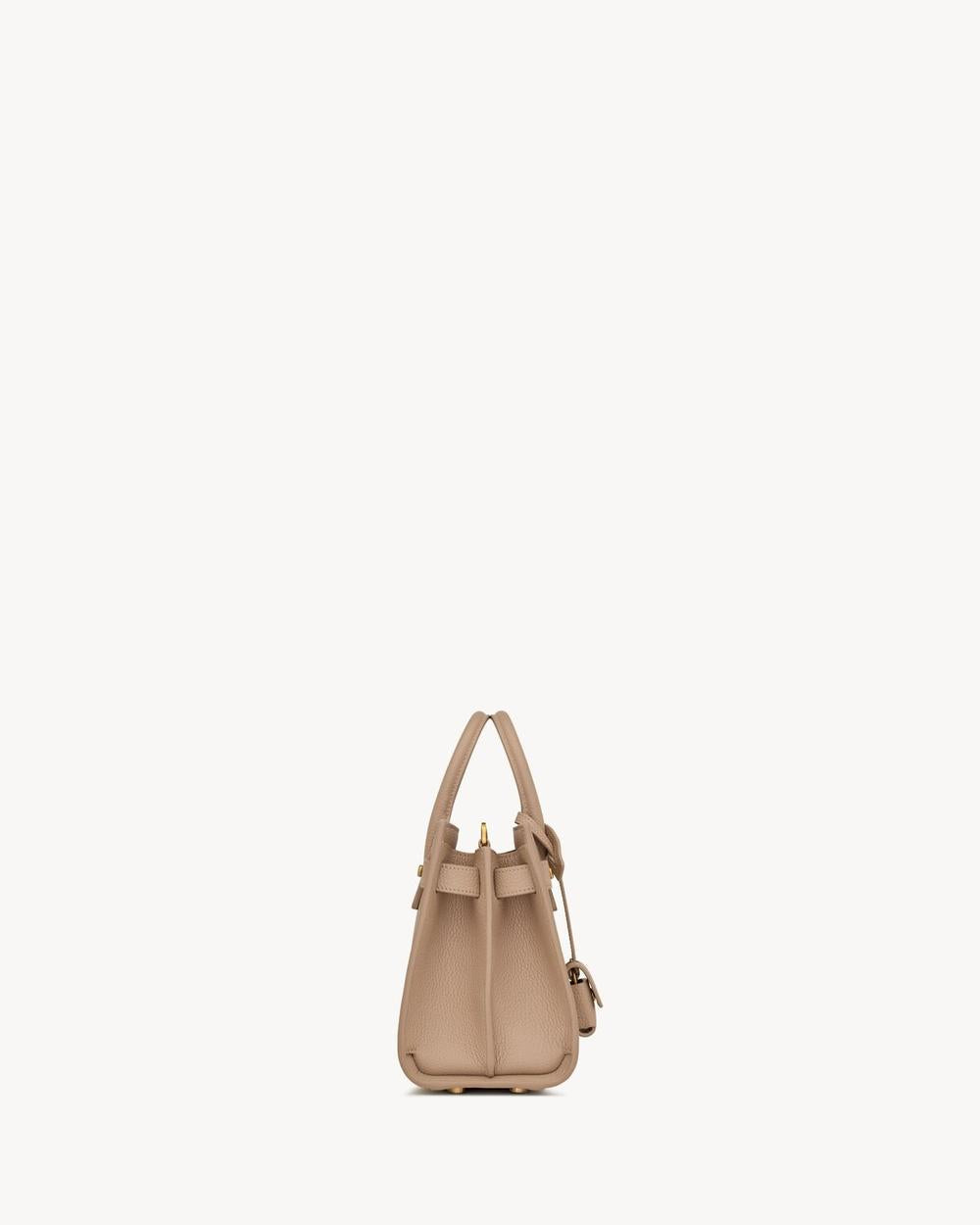 SAINT LAURENT Women sac de jour in supple grained leather - nano DARK BEIGE 717449DTI0W2721