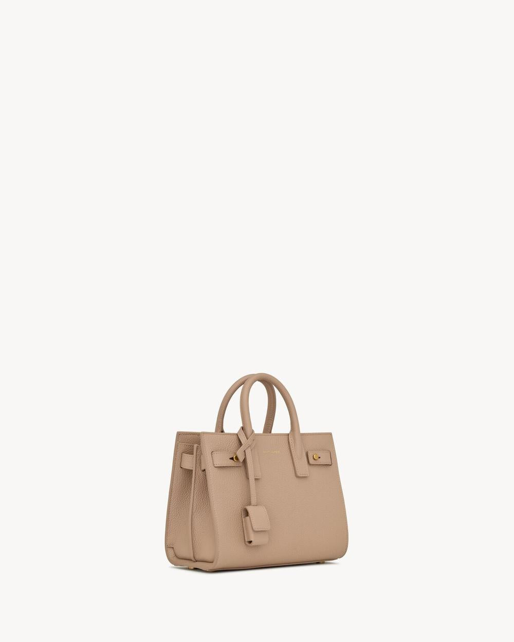 SAINT LAURENT Women sac de jour in supple grained leather - nano DARK BEIGE 717449DTI0W2721