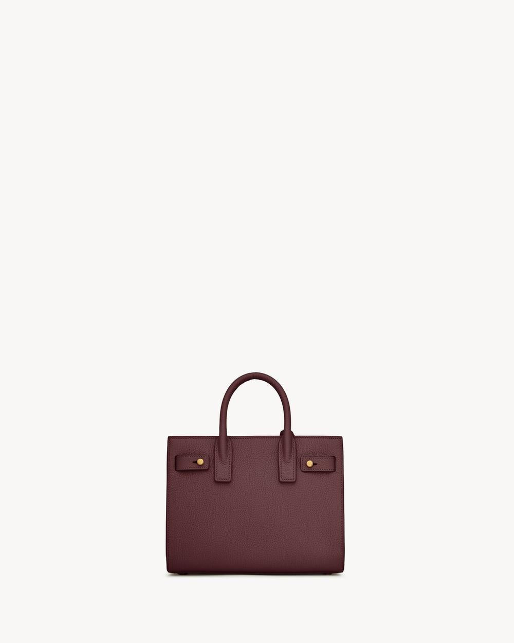 SAINT LAURENT Women sac de jour in supple grained leather - nano ROUGE CABERNET 717449DTI0W6195