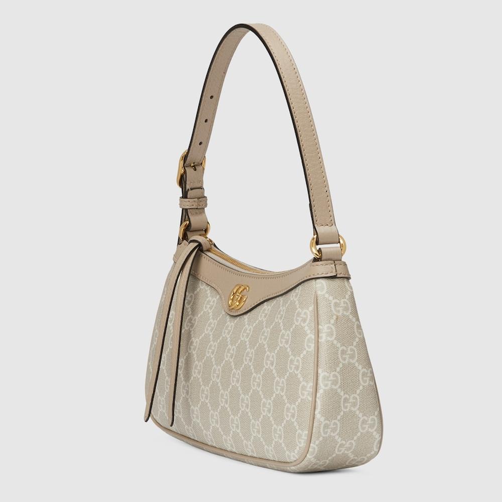 GUCCI Women Ophidia small shoulder bag Beige and white 735145 UULBG 9683