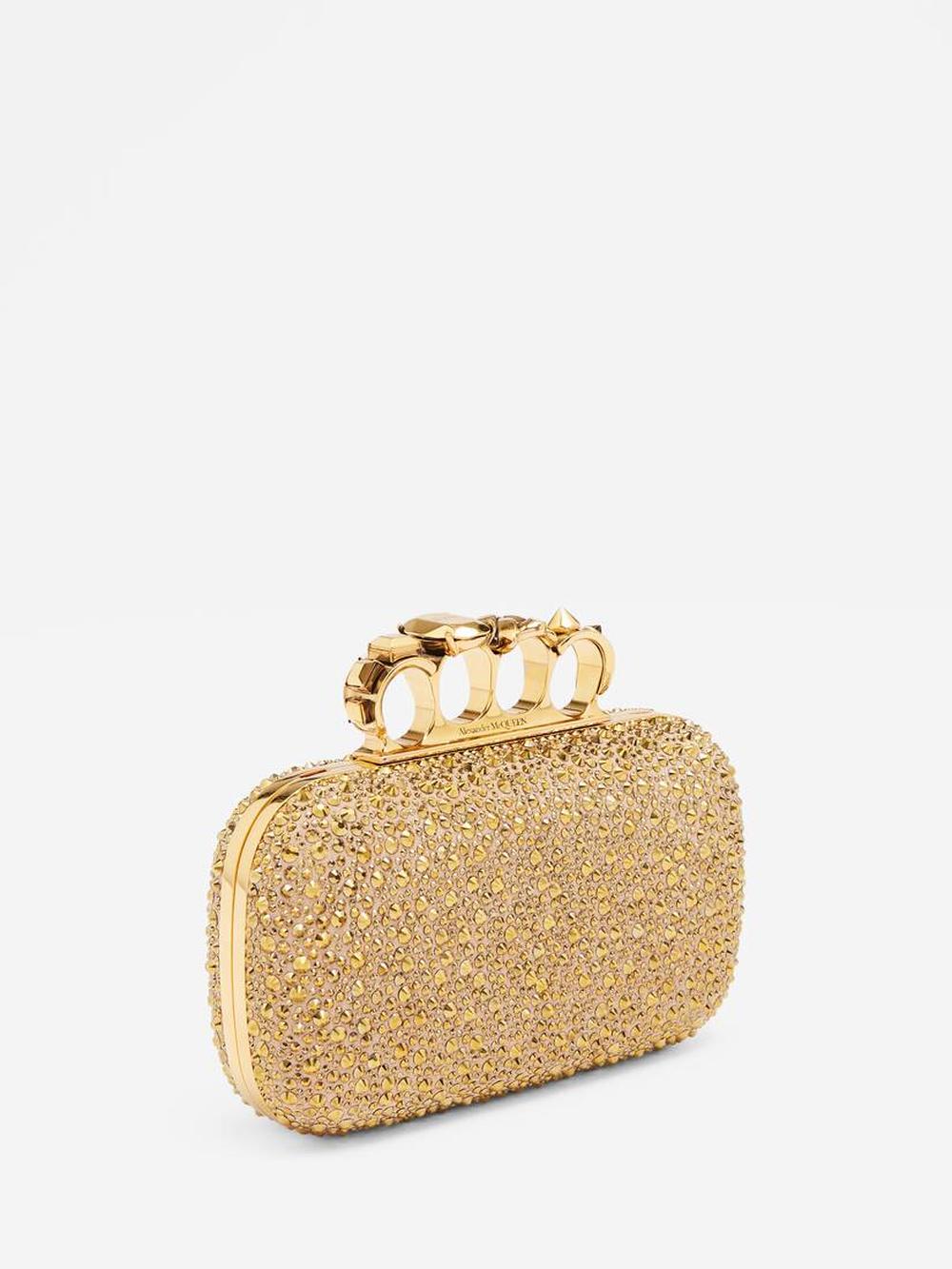 ALEXANDER MCQUEEN Women Knuckle Clutch in Gold 7554551YBDF7048