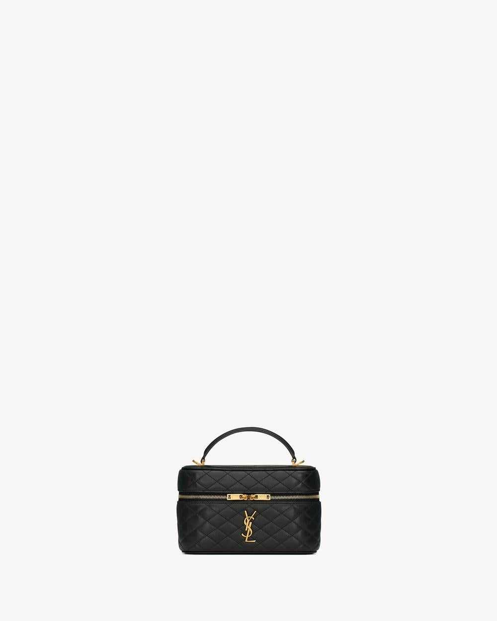 SAINT LAURENT Women gaby vanity bag in lambskin BLACK 7667311EL071000