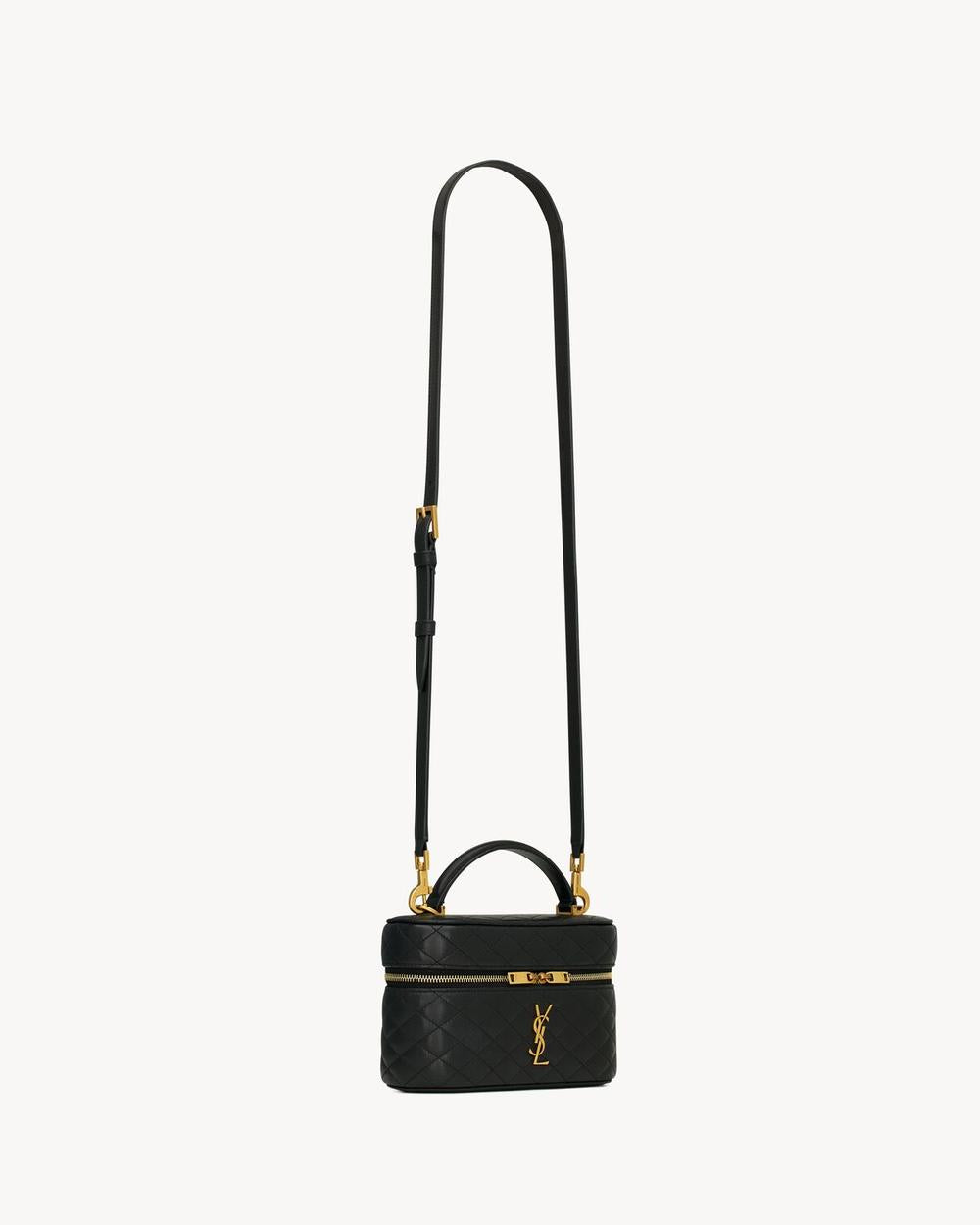 SAINT LAURENT Women gaby vanity bag in lambskin BLACK 7667311EL071000