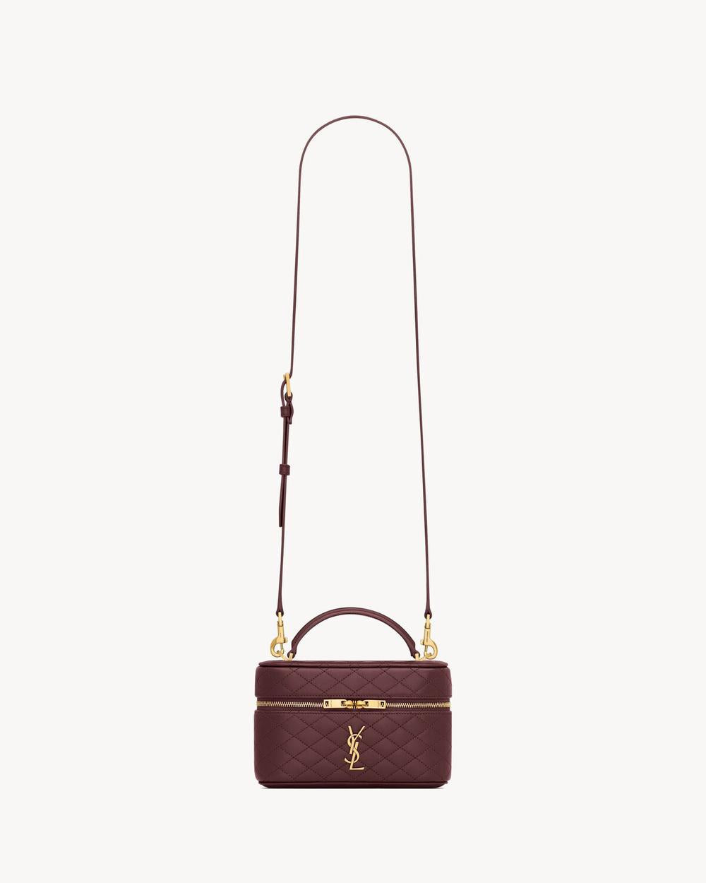 SAINT LAURENT Women gaby vanity bag in lambskin ROUGE CABERNET 7667311EL076195