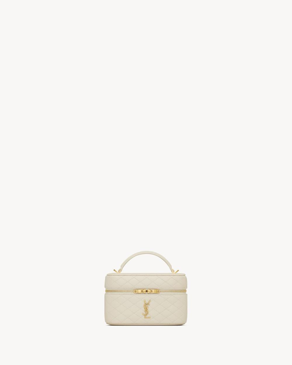 SAINT LAURENT Women gaby vanity bag in lambskin BLANC VINTAGE 7667311EL079207