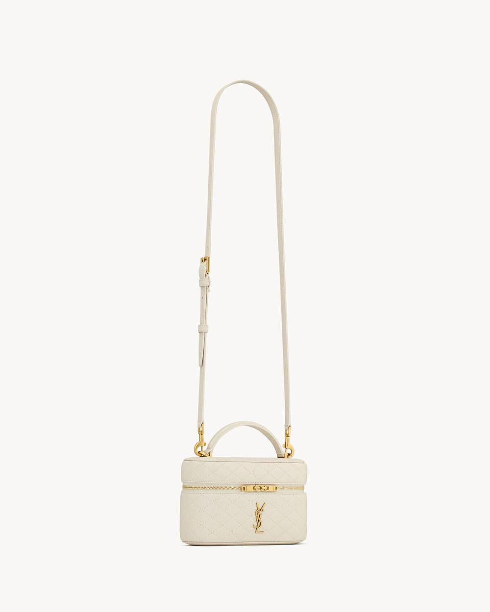 SAINT LAURENT Women gaby vanity bag in lambskin BLANC VINTAGE 7667311EL079207