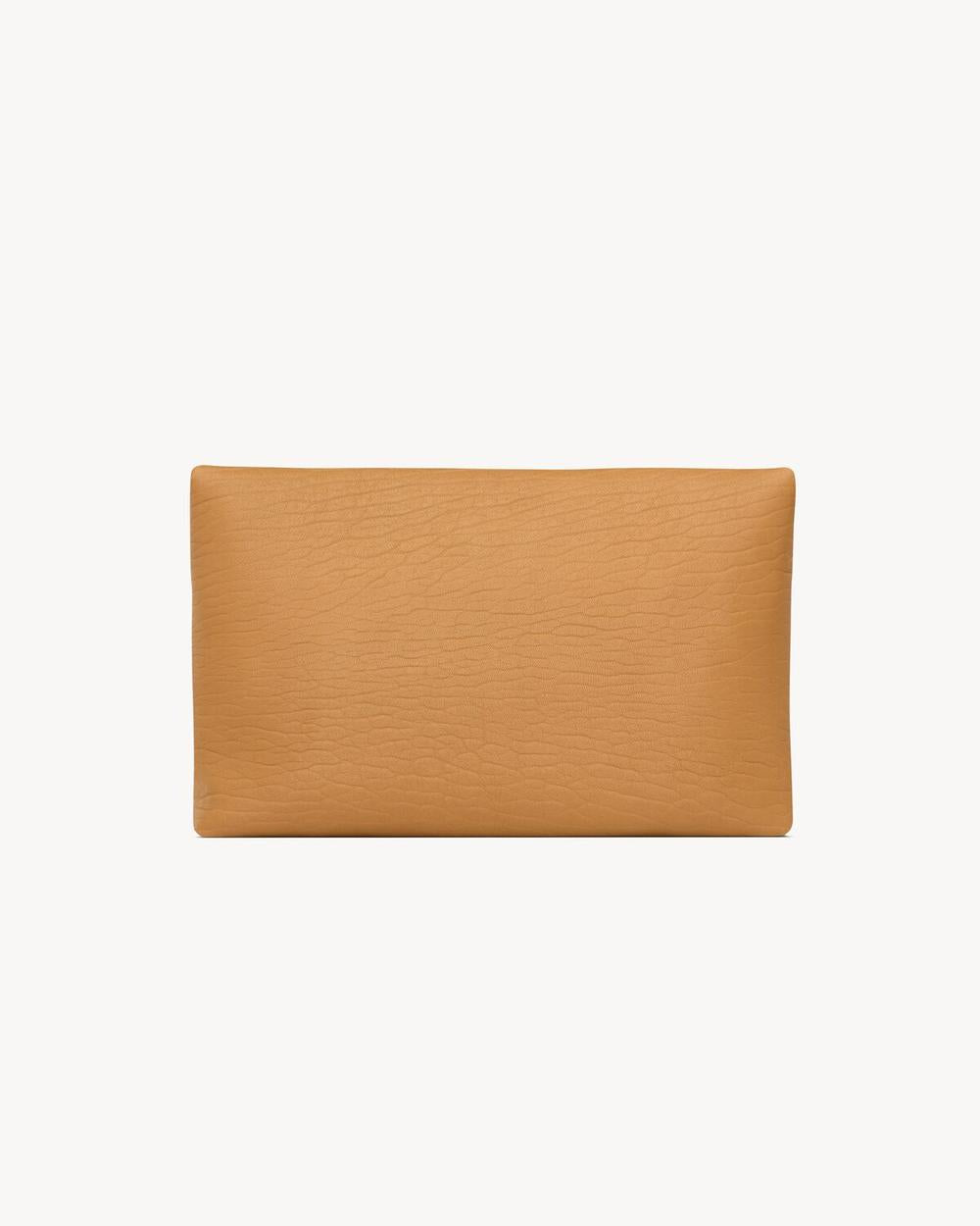 SAINT LAURENT Women cassandre large envelope pouch in lambskin DARK SUN 769307AACYT7884