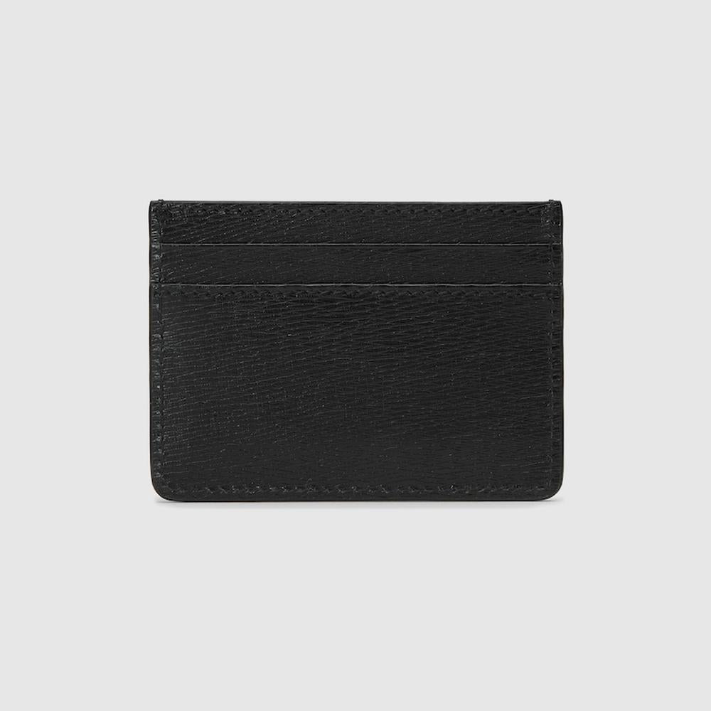 GUCCI Men Card case with Gucci script black leather 773428 0OP0N 1000