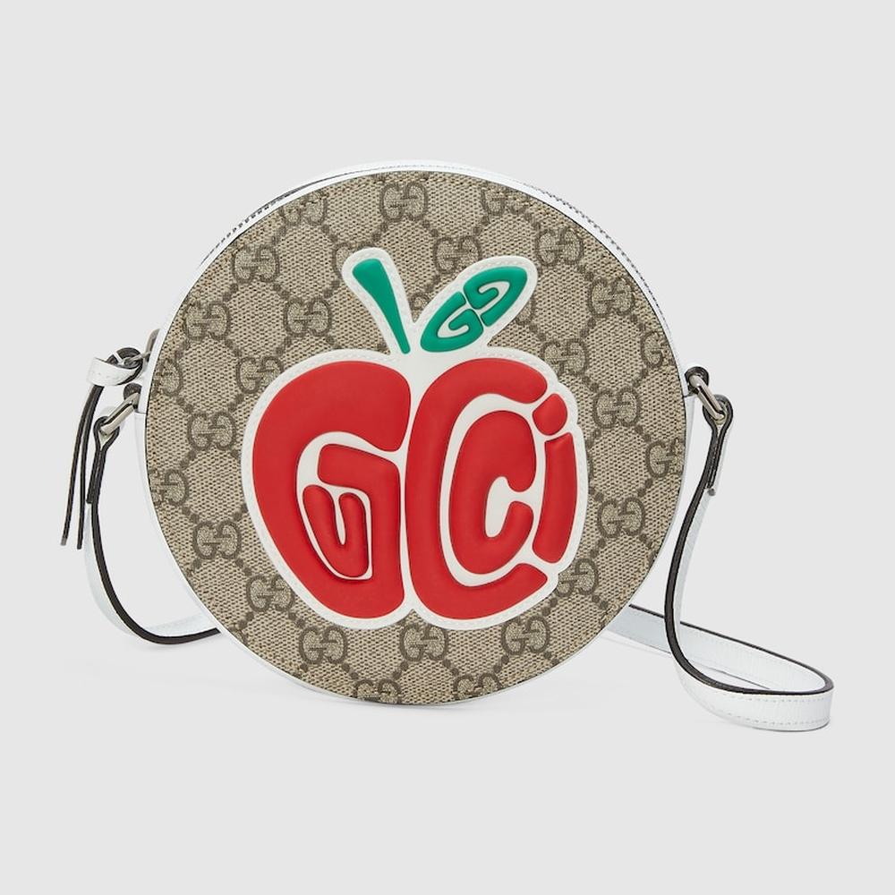 حقيبة يد للأطفال من GUCCI Kids مع رقعة باللون البيج 774818 FAC0H 8649