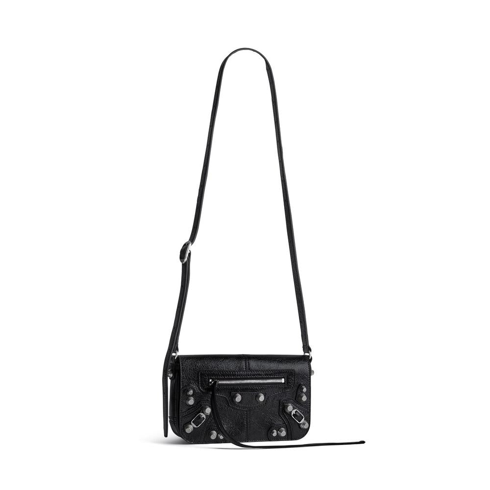 BALENCIAGA Men Le Cagole Mini Flap Bag in Black 781911210KR1000