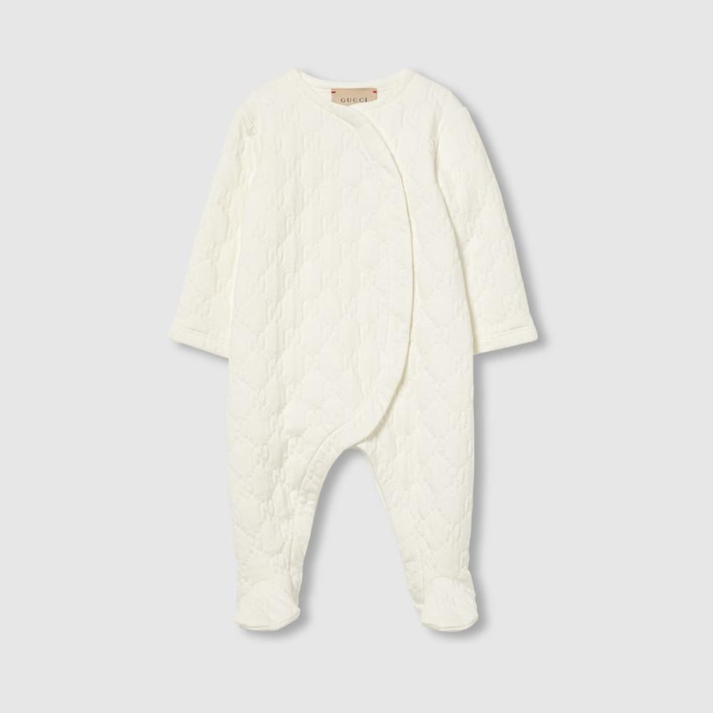 GUCCI Kids Baby padded GG cotton one-piece White 793374 XJGPG 9024