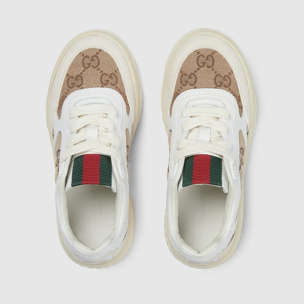 GUCCI Kids Children Gucci Re-Web trainer White 793956 AADOW 9555