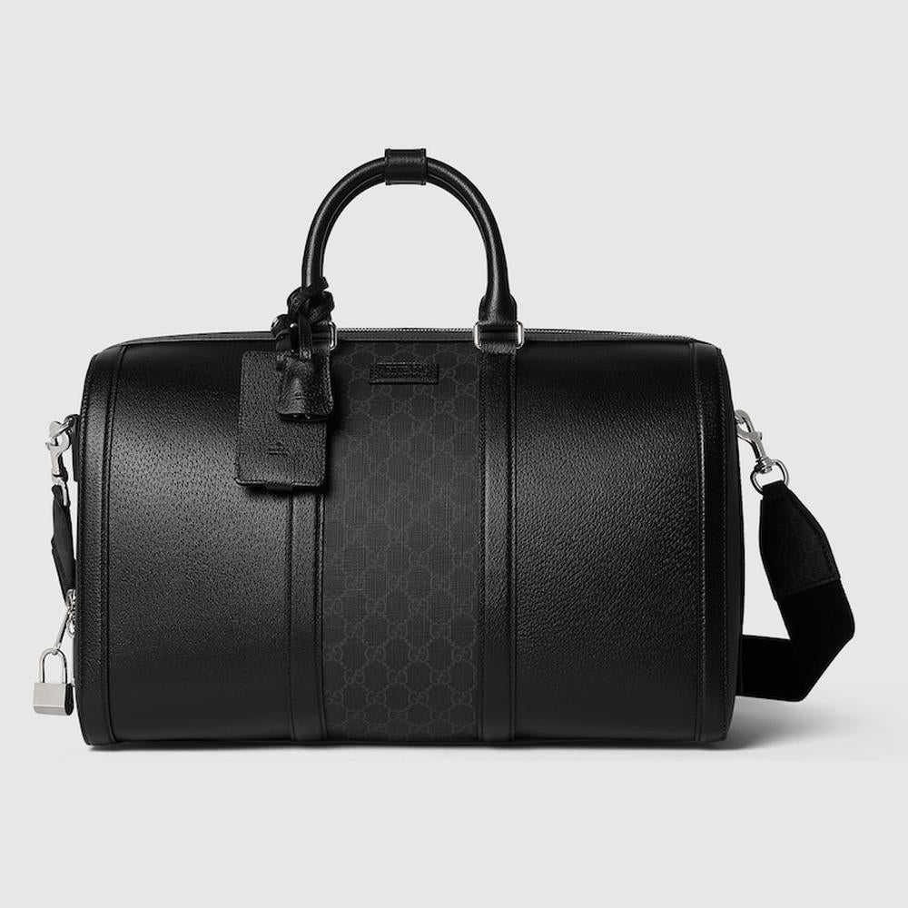 GUCCI Men GG medium duffle bag Black Supreme canvas 795458 FADJK 1000