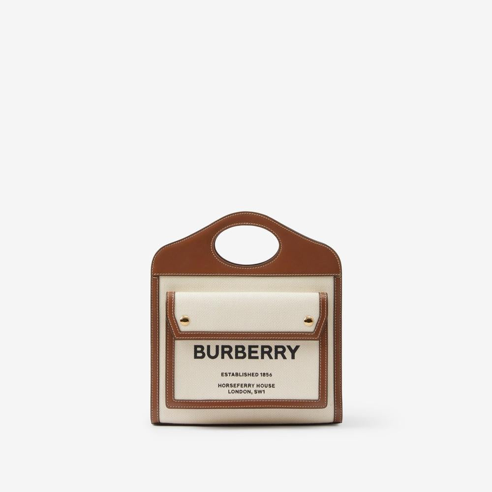 BURBERRY Women Mini Pocket Bag Natural/malt brown 80393611