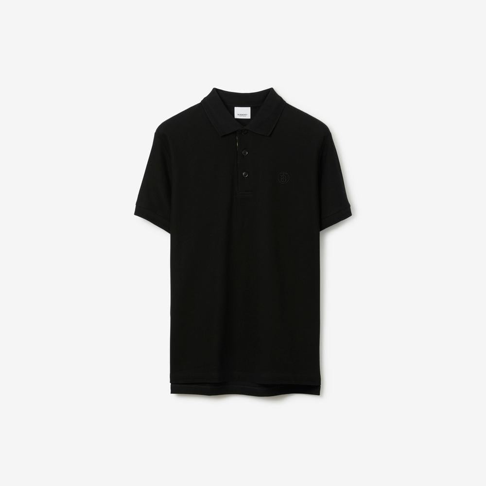 BURBERRY Men Cotton Polo Shirt Black 80552281