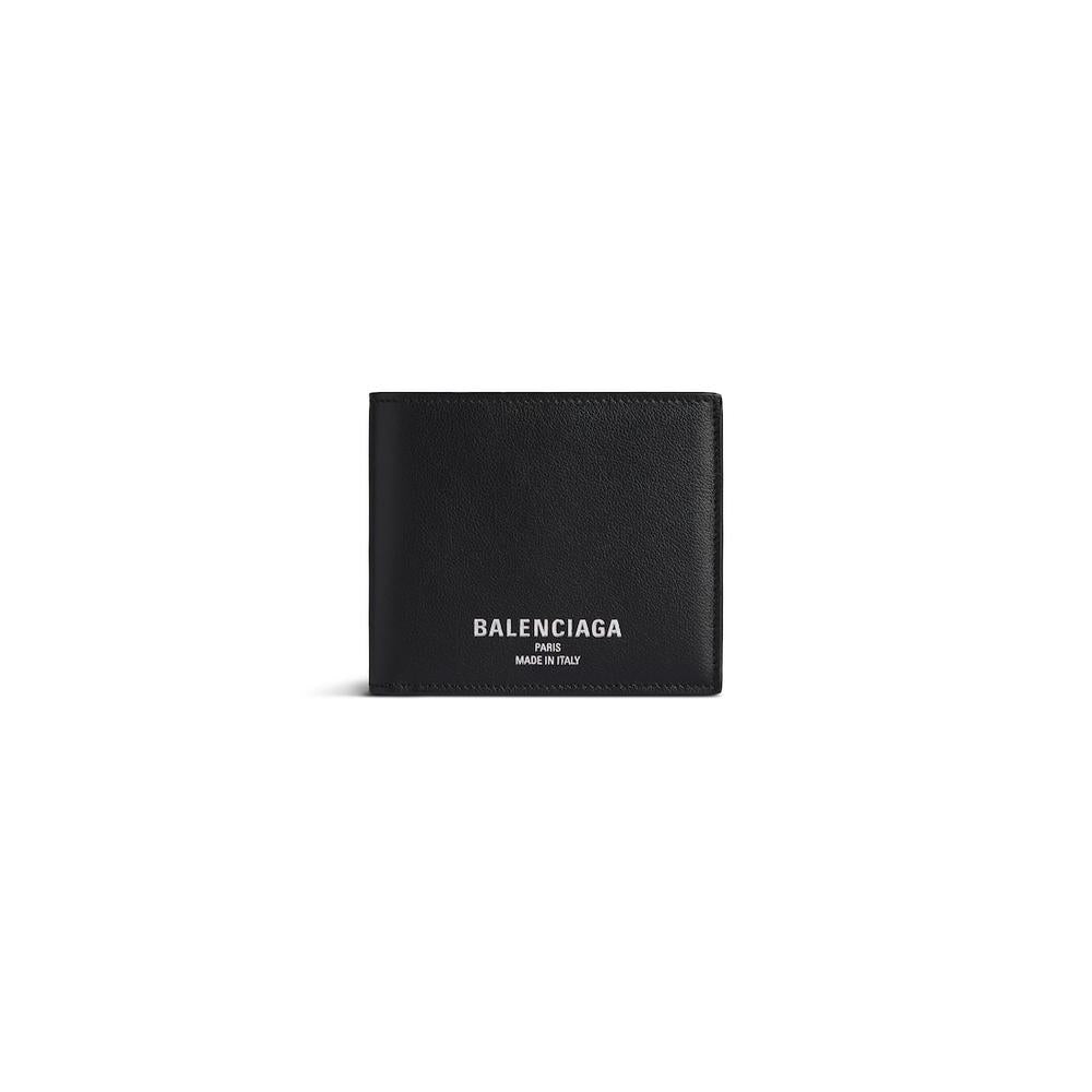 BALENCIAGA Men Credit Square Folded Wallet in Black 8066422ABGM1000