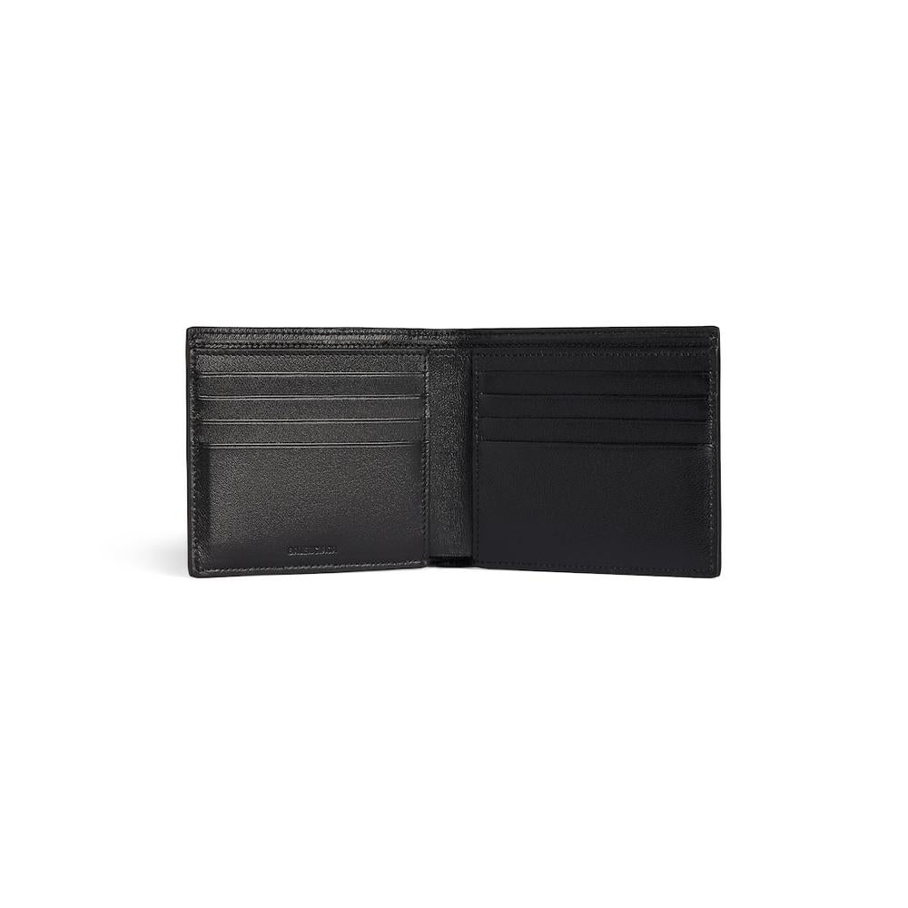 BALENCIAGA Men Credit Square Folded Wallet in Black 8066422ABGM1000