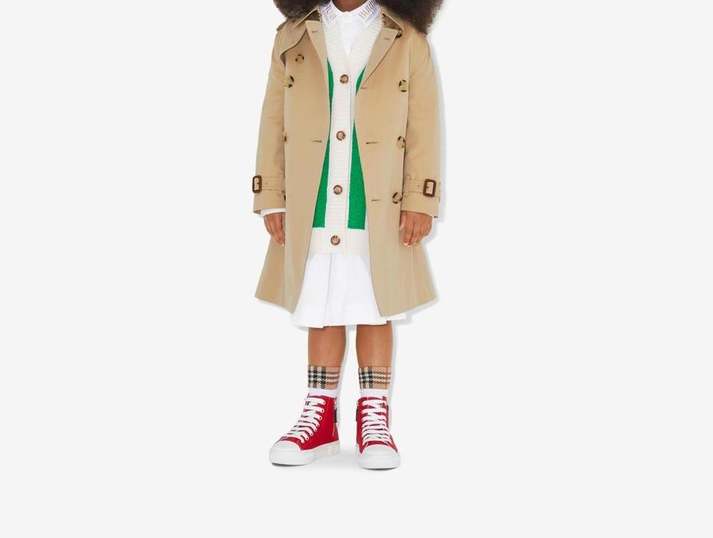 BURBERRY Kids Gabardine Trench Coat Honey 80694491