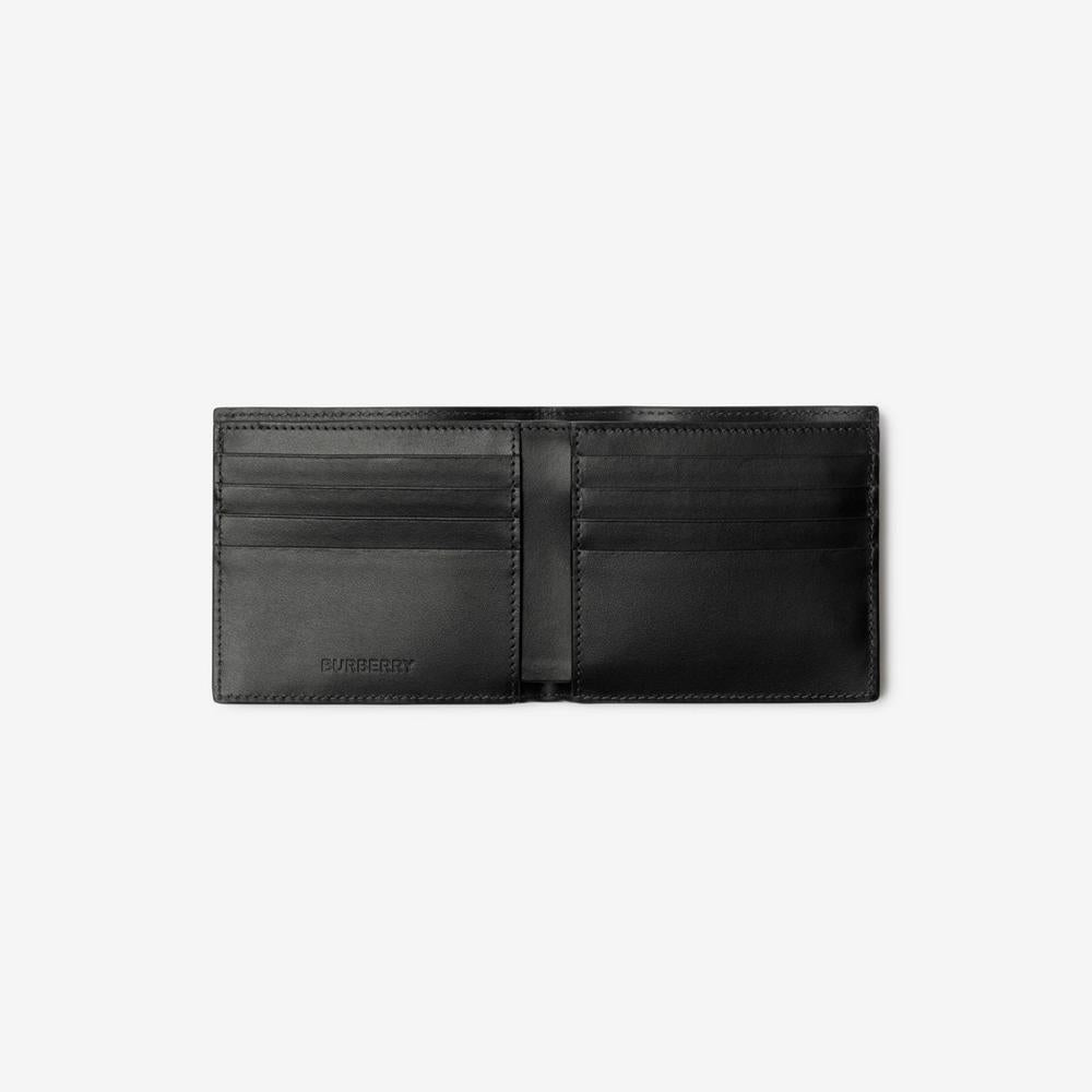 BURBERRY Men Check Bifold Wallet Charcoal 80702731