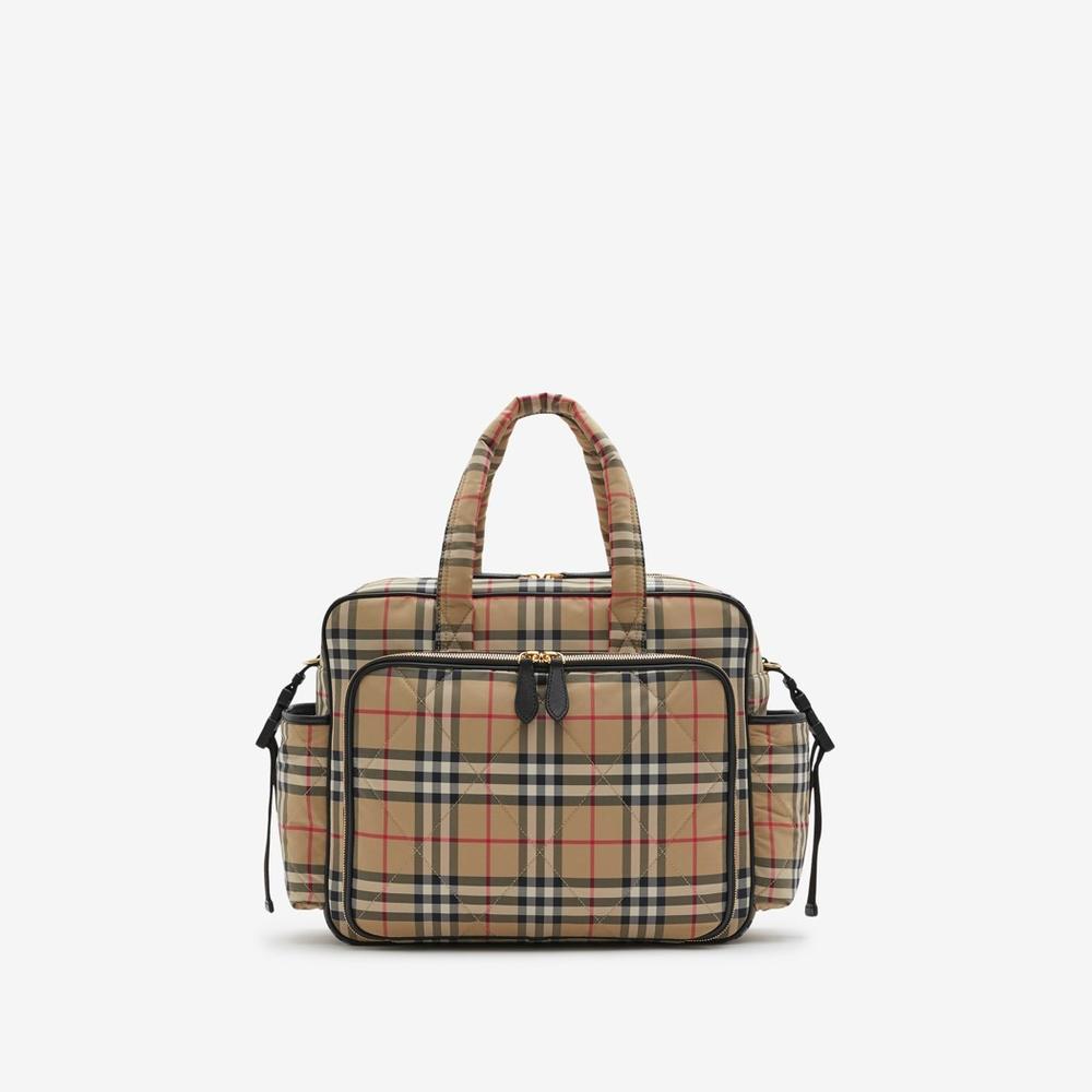 BURBERRY Women Check Baby Changing Bag Archive beige 80726071