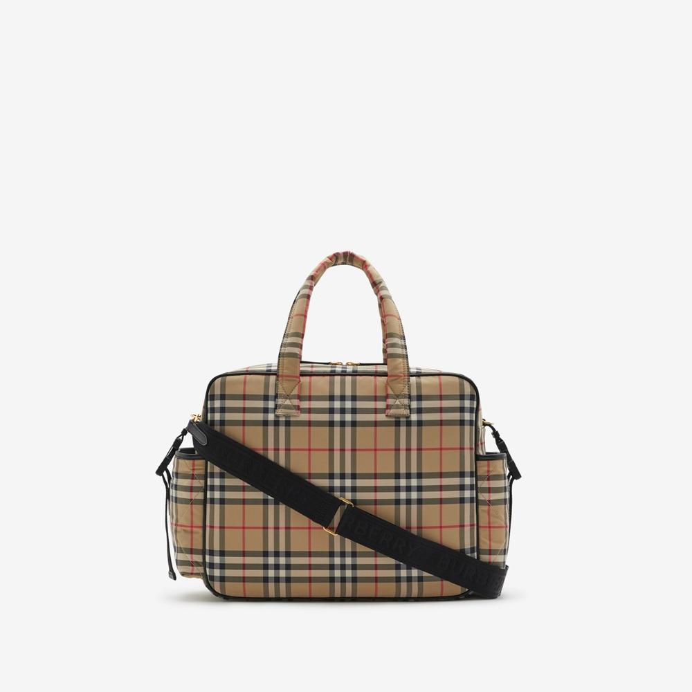 BURBERRY Women Check Baby Changing Bag Archive beige 80726071