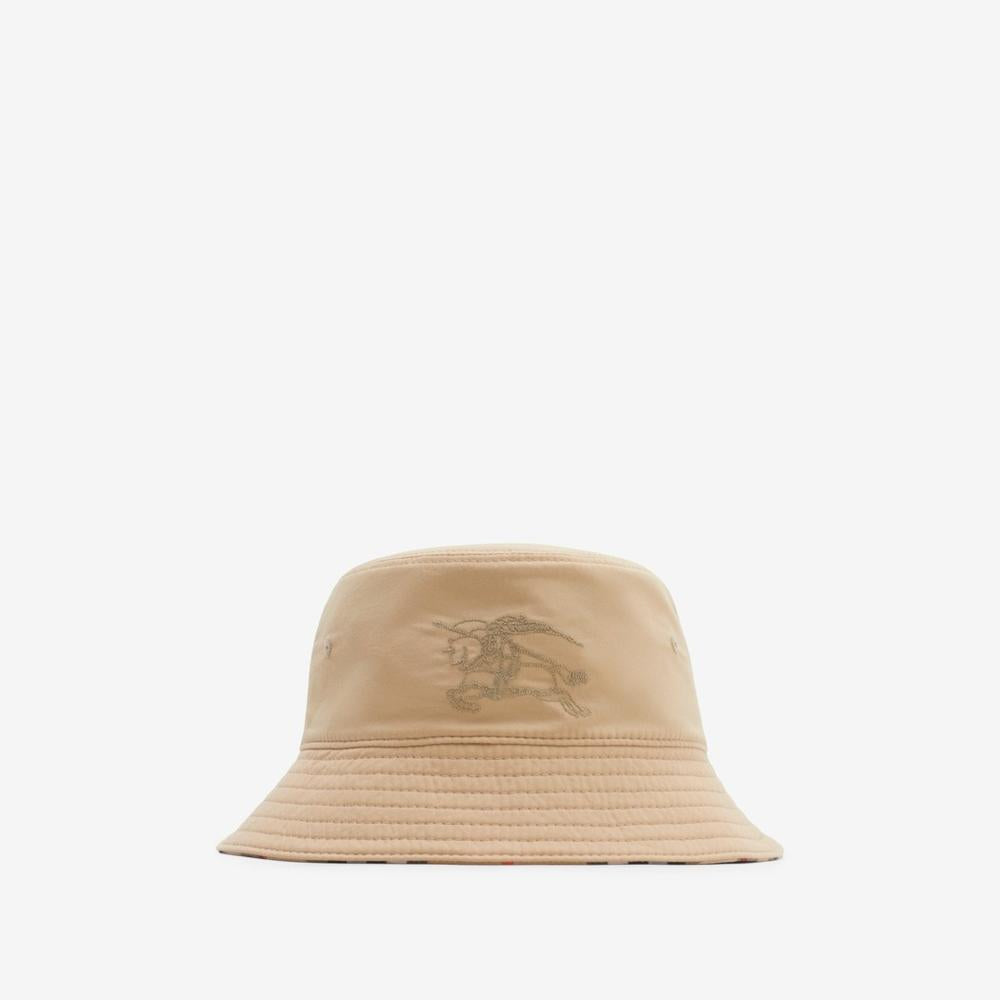 BURBERRY Kids Reversible Cotton Blend Bucket Hat Sand 80894331