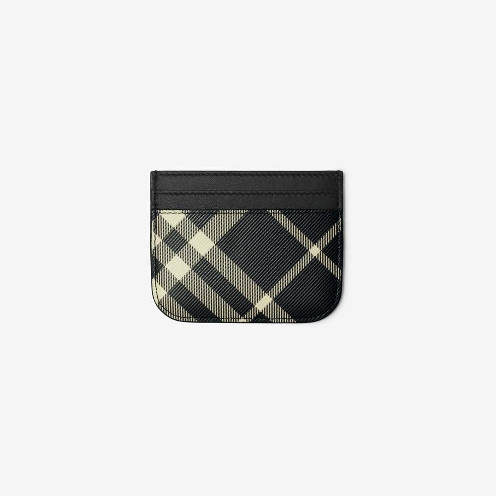 BURBERRY Women Check Card Case Black/calico 80951291