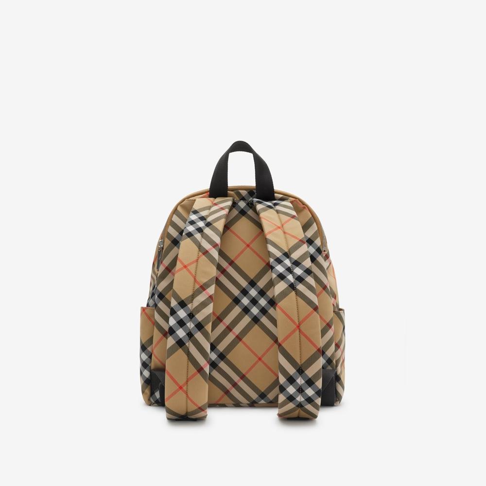 BURBERRY Men Small Check Backpack Sand 81023541