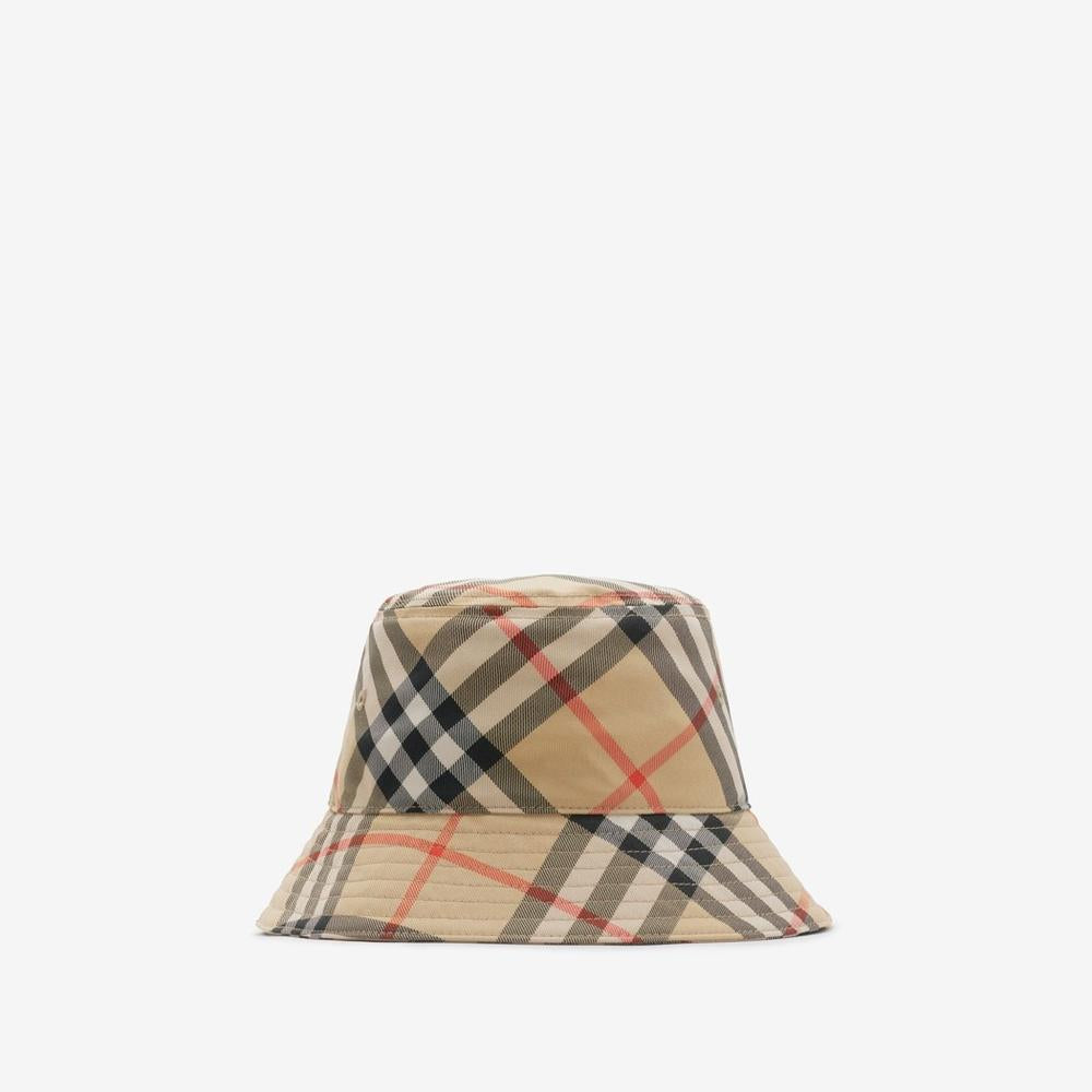 BURBERRY Kids Check Bucket Hat Sand 81043581