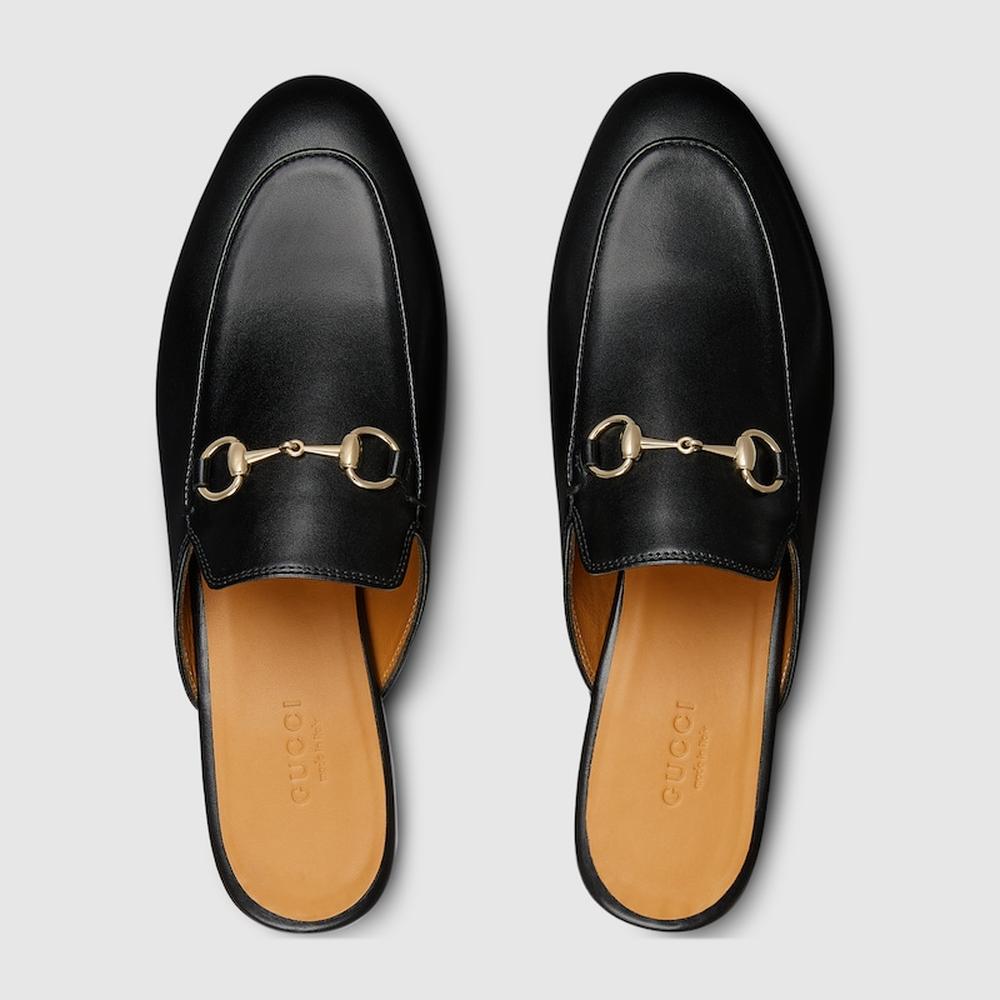 GUCCI Women Princetown leather slipper Black 813864 AADCW 1000