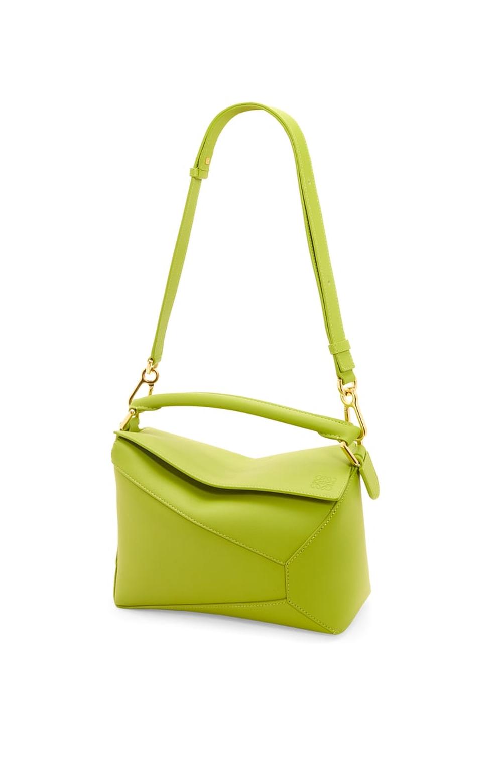 LOEWE Women Small Puzzle bag in classic calfskin Meadow Green A510P60X41-1718