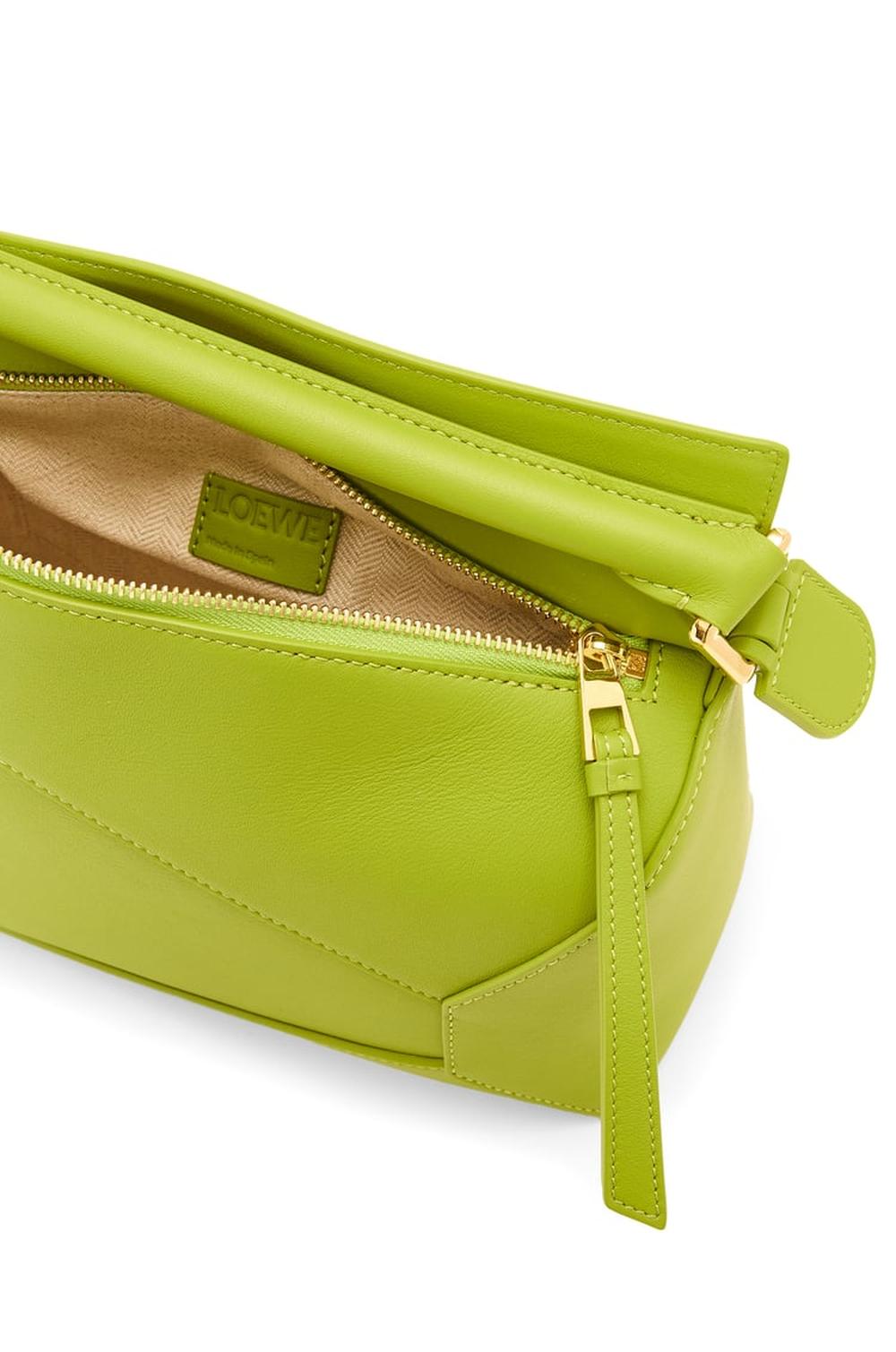 LOEWE Women Small Puzzle bag in classic calfskin Meadow Green A510P60X41-1718