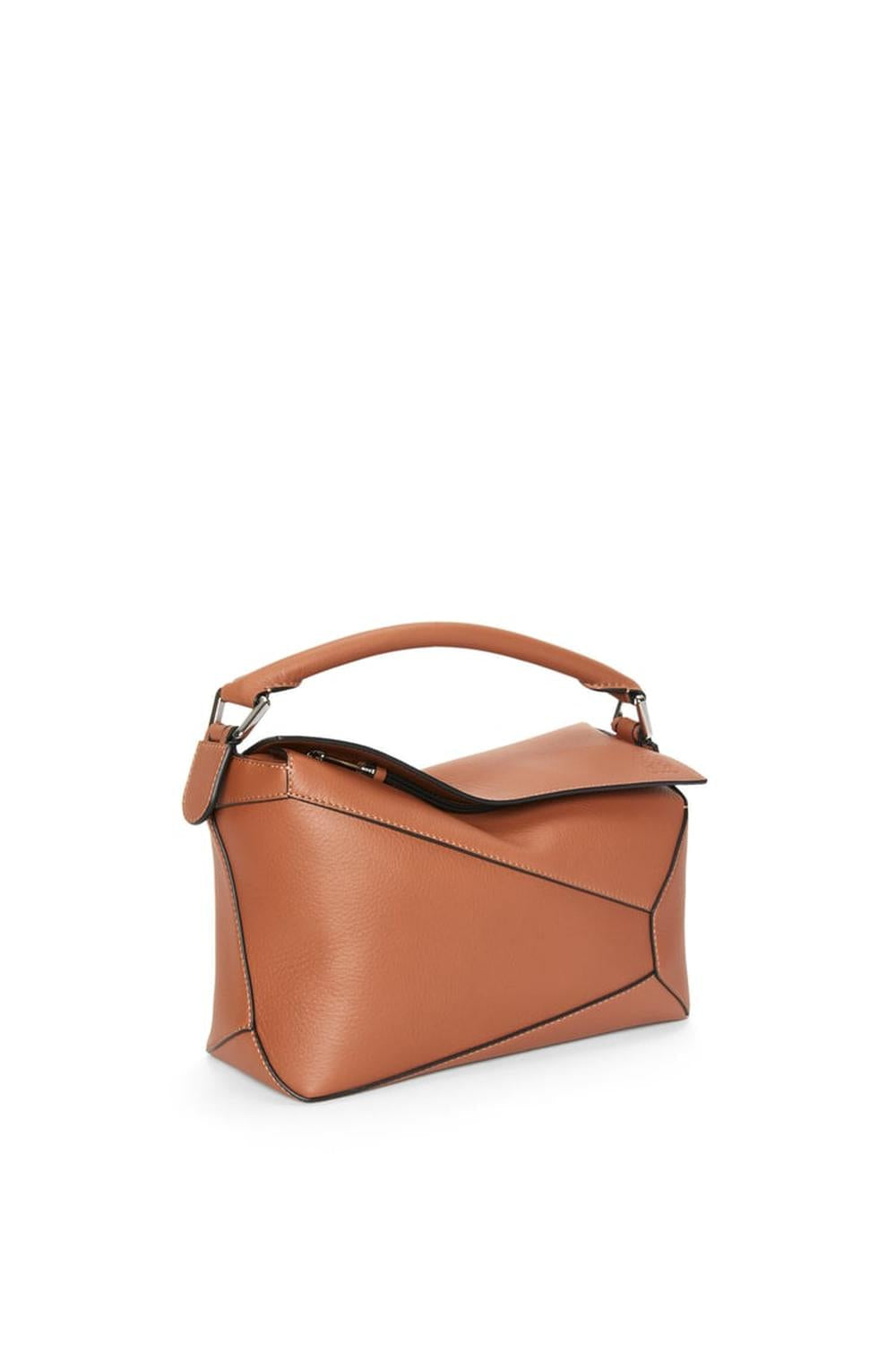 LOEWE Women Small Puzzle bag in classic calfskin Tan A510P60X41-2530