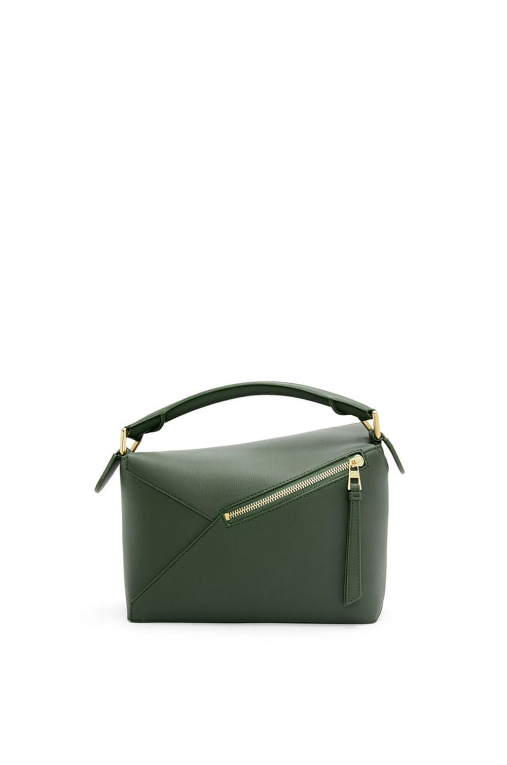 LOEWE Women Small Puzzle bag in classic calfskin Bottle Green A510P60X41-4360