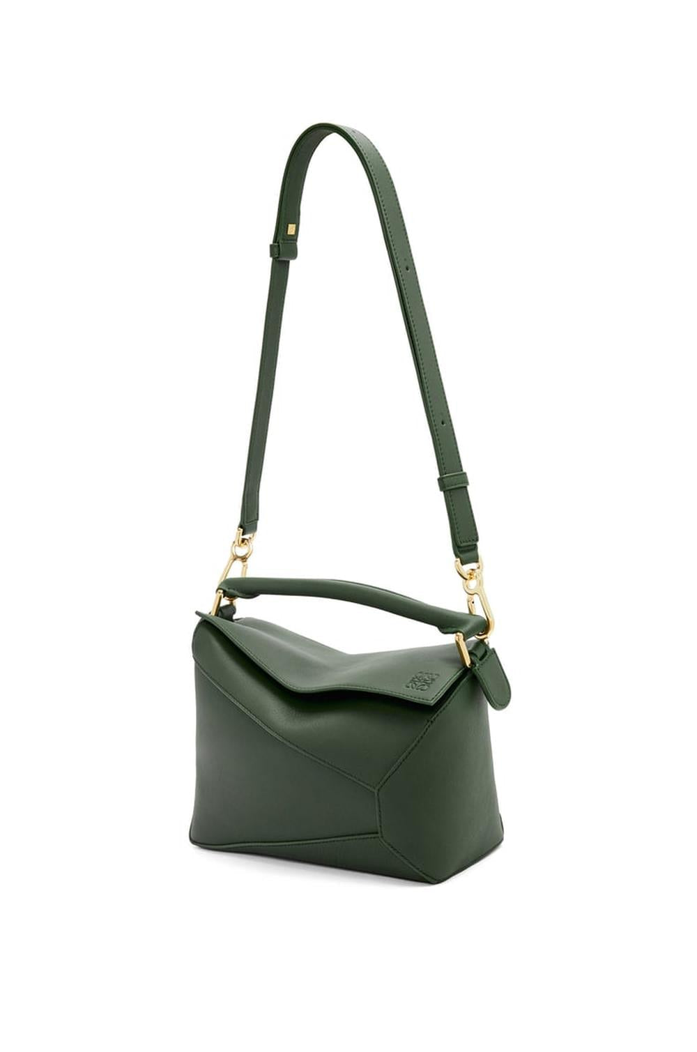 LOEWE Women Small Puzzle bag in classic calfskin Bottle Green A510P60X41-4360