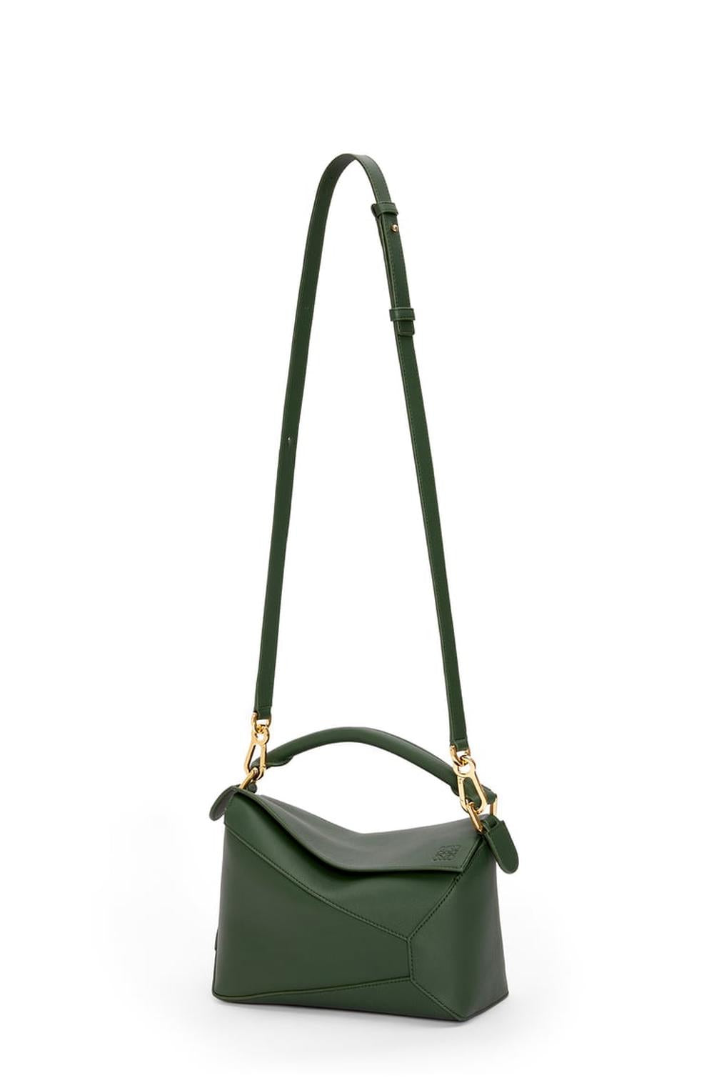 LOEWE Women Small Puzzle bag in classic calfskin Bottle Green A510P60X41-4360