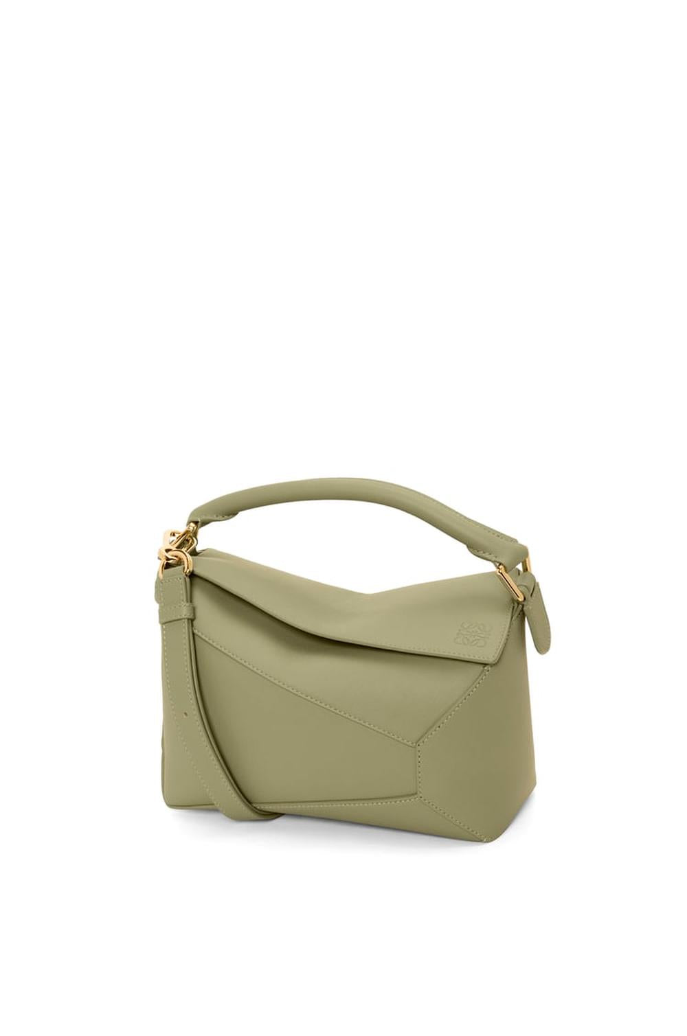 LOEWE Women Small Puzzle bag in classic calfskin Eucalyptus Green A510P60X41-4787