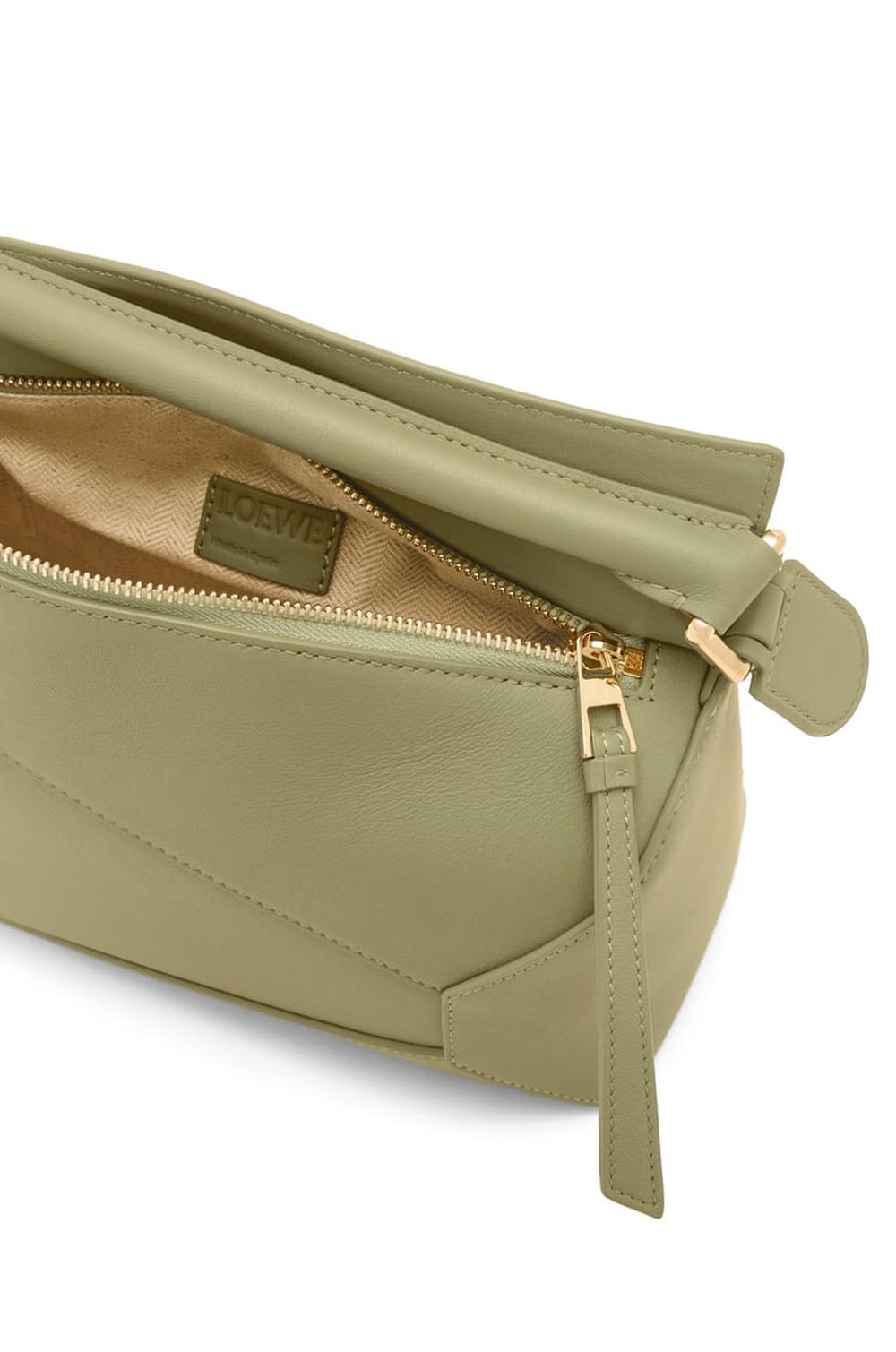 LOEWE Women Small Puzzle bag in classic calfskin Eucalyptus Green A510P60X41-4787