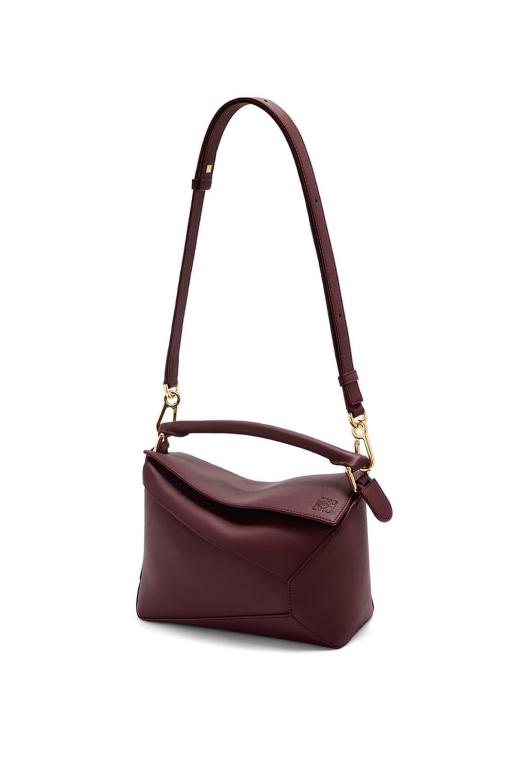 LOEWE Women Small Puzzle bag in classic calfskin Dark Burgundy A510P60X41-7240