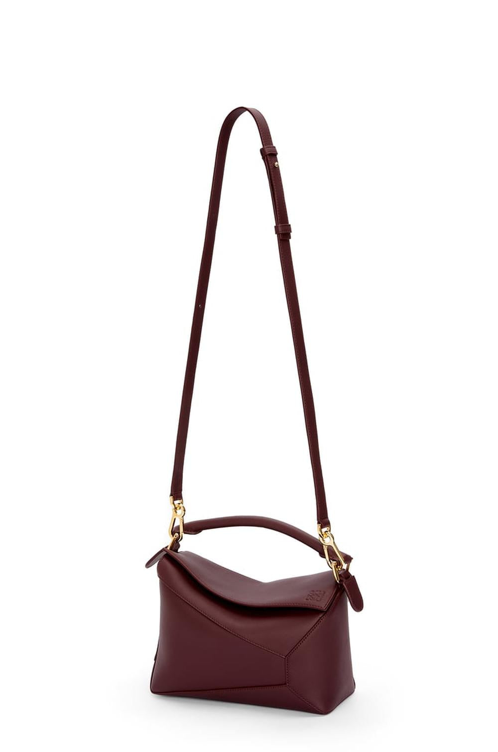 LOEWE Women Small Puzzle bag in classic calfskin Dark Burgundy A510P60X41-7240