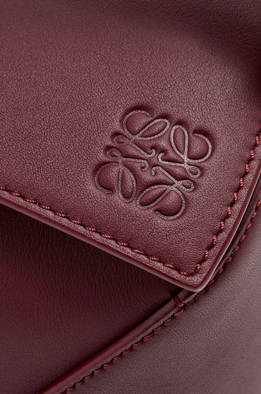 LOEWE Women Small Puzzle bag in classic calfskin Dark Burgundy A510P60X41-7240