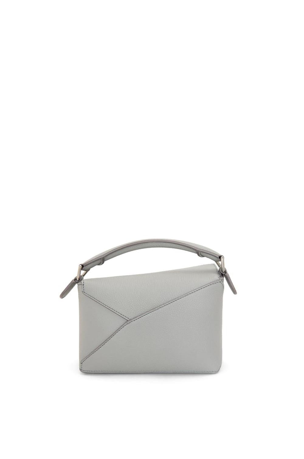 LOEWE Women Mini Puzzle bag in soft grained calfskin Pearl Grey A510P88X16-1150