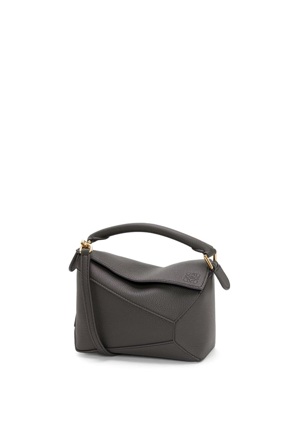 LOEWE Women Mini Puzzle bag in soft grained calfskin Dark Grey A510P88X16-1220