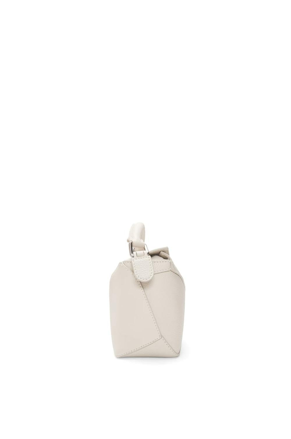 LOEWE Women Mini Puzzle bag in soft grained calfskin Soft White A510P88X16-9567