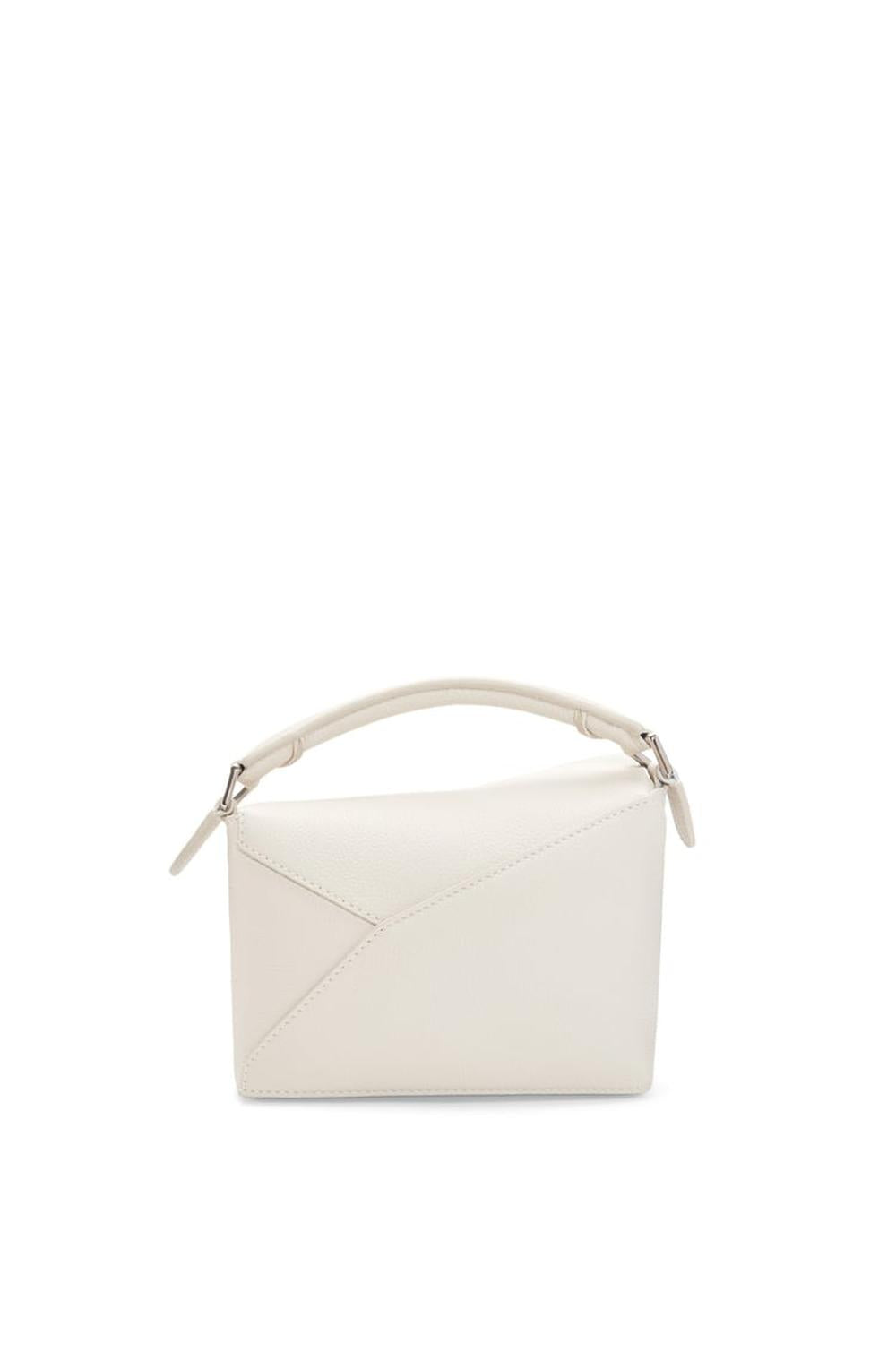 LOEWE Women Mini Puzzle bag in soft grained calfskin Soft White A510P88X16-9567