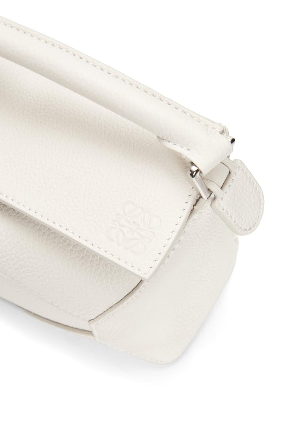 LOEWE Women Mini Puzzle bag in soft grained calfskin Soft White A510P88X16-9567