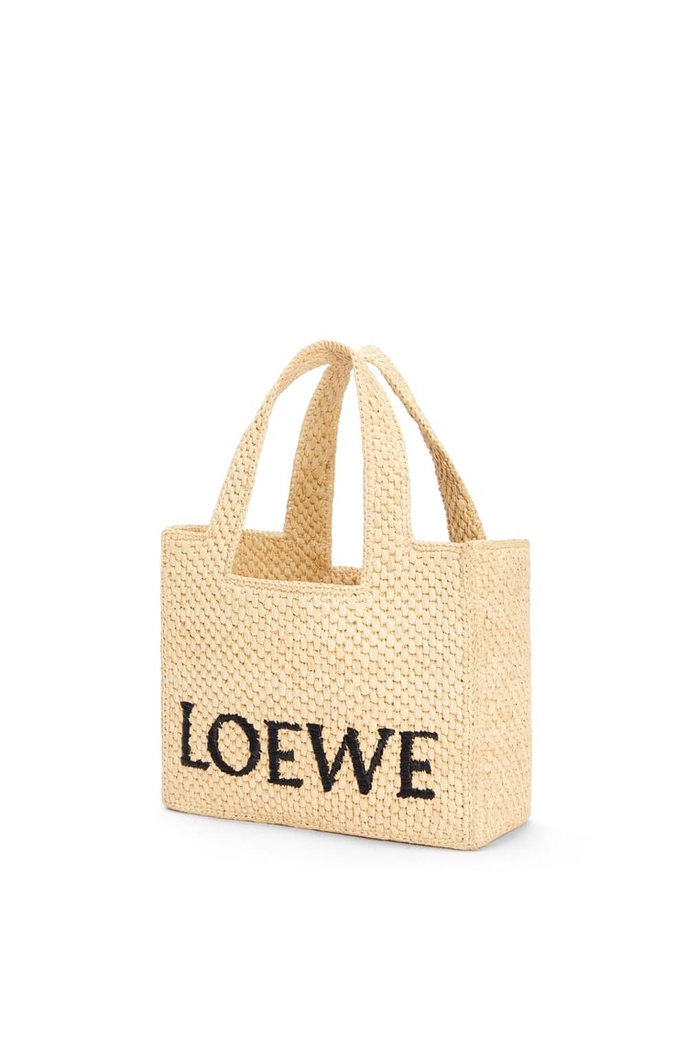 LOEWE Women Small Font tote in raffia Natural A685B59X03-2123