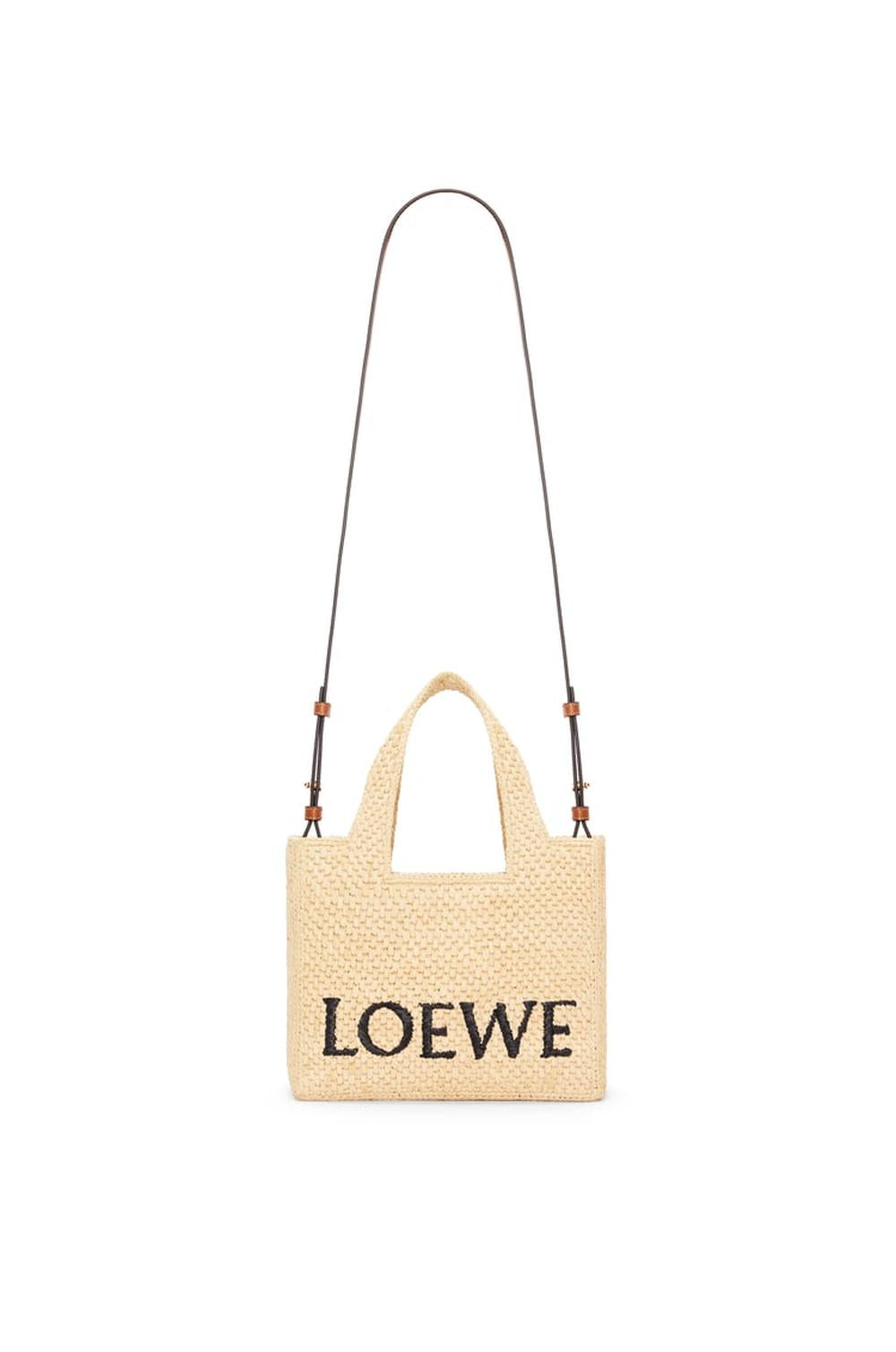 LOEWE Women Small Font tote in raffia Natural A685B59X03-2123